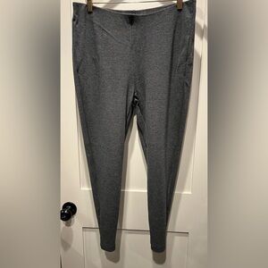 J. Jill Black and Grey Check Ponte High Rise Leggings Size Large Petite EUC